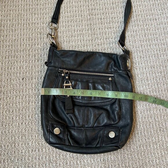 B. Makowsky Black Leather Crossbody - Picture 9 of 9